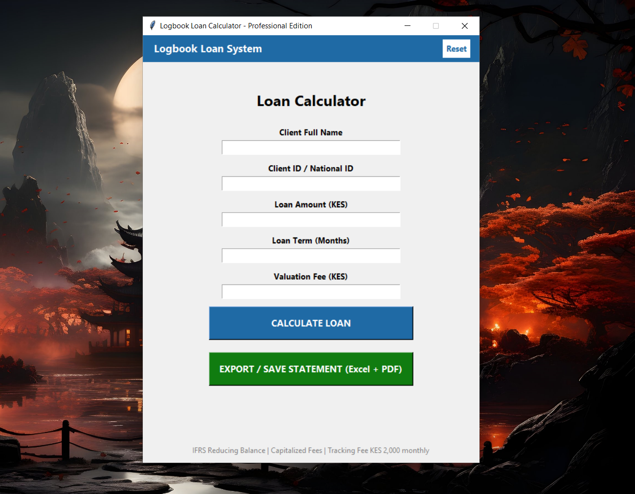 Logbook Loan Calculator